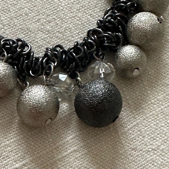 Bracelet Black, Silver, and Clear Balls - Picture 3 of 4